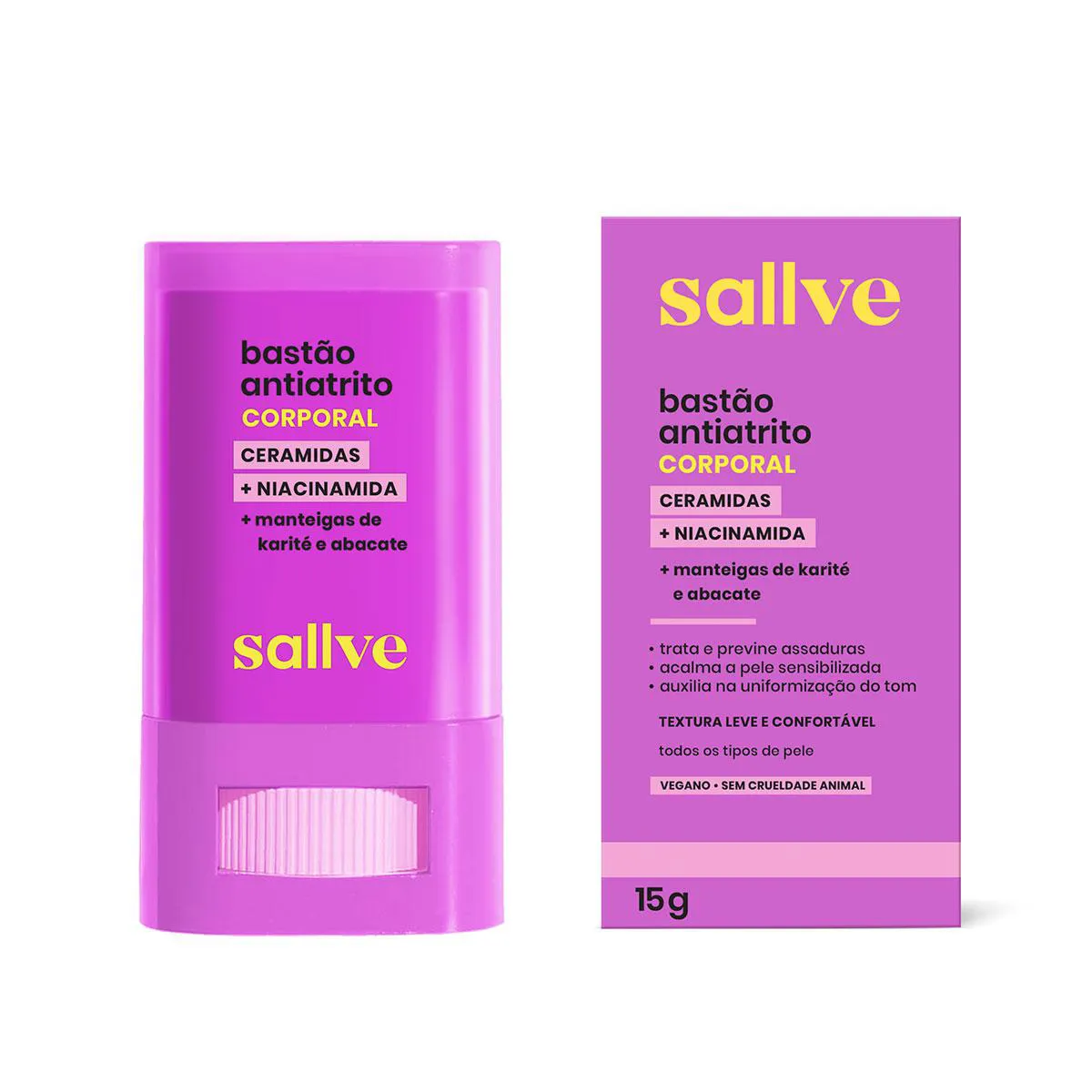 Bastão Corporal Antiatrito Sallve 15g — Sallve | Farmácia Resyla