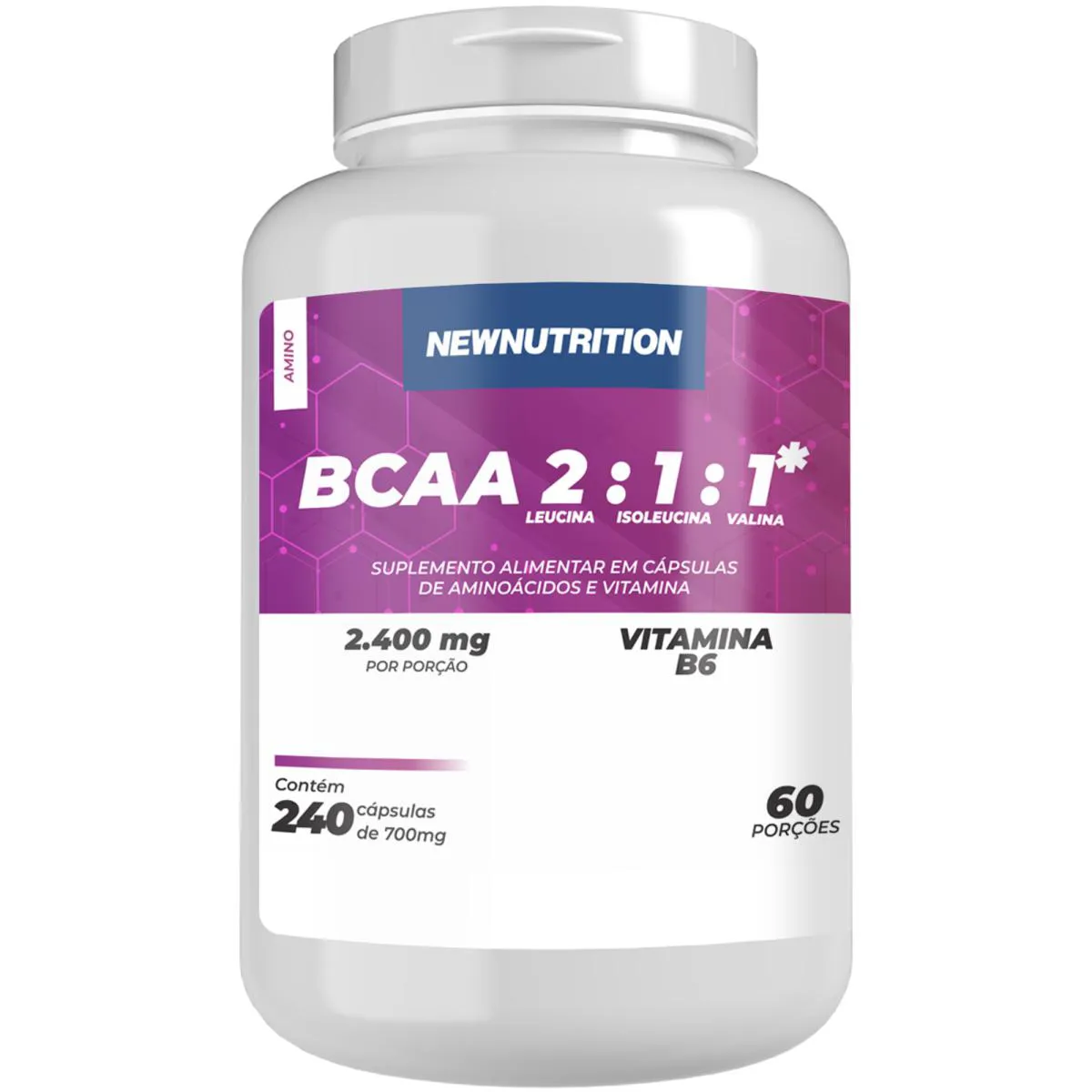 BCAA 2:1:1 2400MG 240 CAPS 240 CápsulasNatural Natural — Natura | Farmácia Resyla