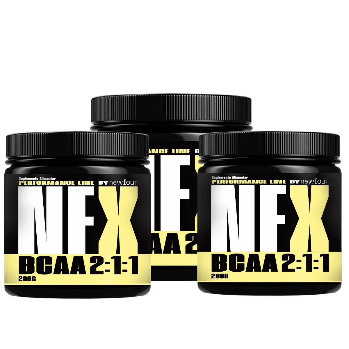 Bcaa 2:1:1 em Pó Kit com 3 Potes com Total de 600G — | Farmácia Resyla
