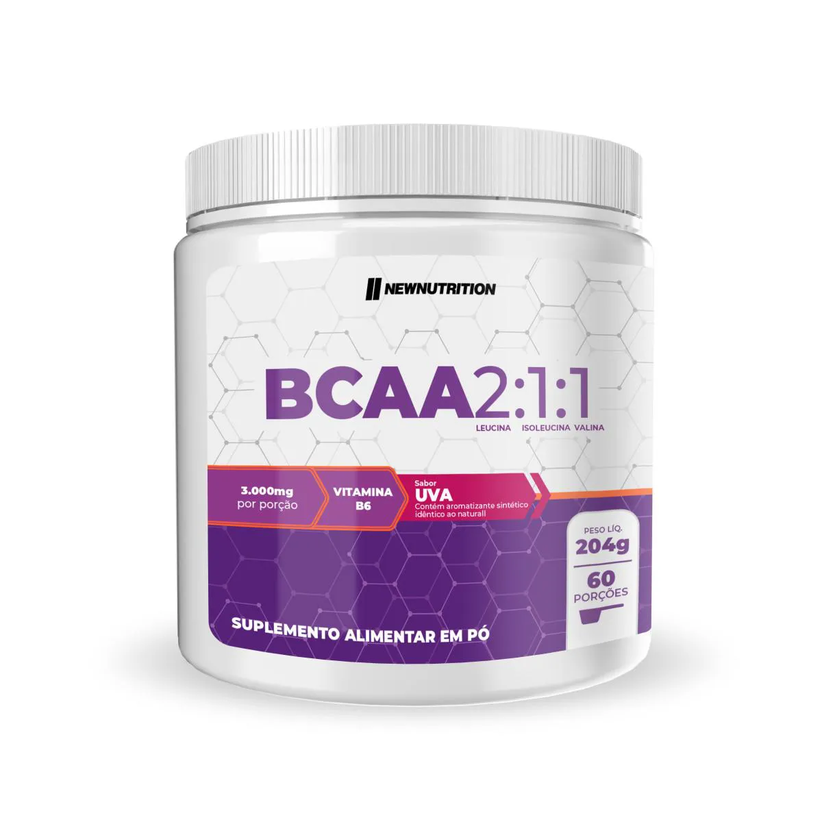 BCAA 2:1:1 Newnutrition Uva 204g — | Farmácia Resyla