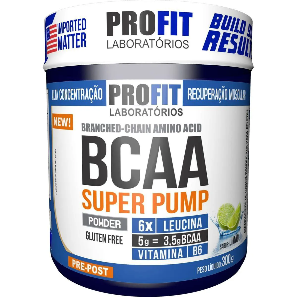 Bcaa Super Pump Powder 6:1:1 - 300G Limão - Profit — | Farmácia Resyla
