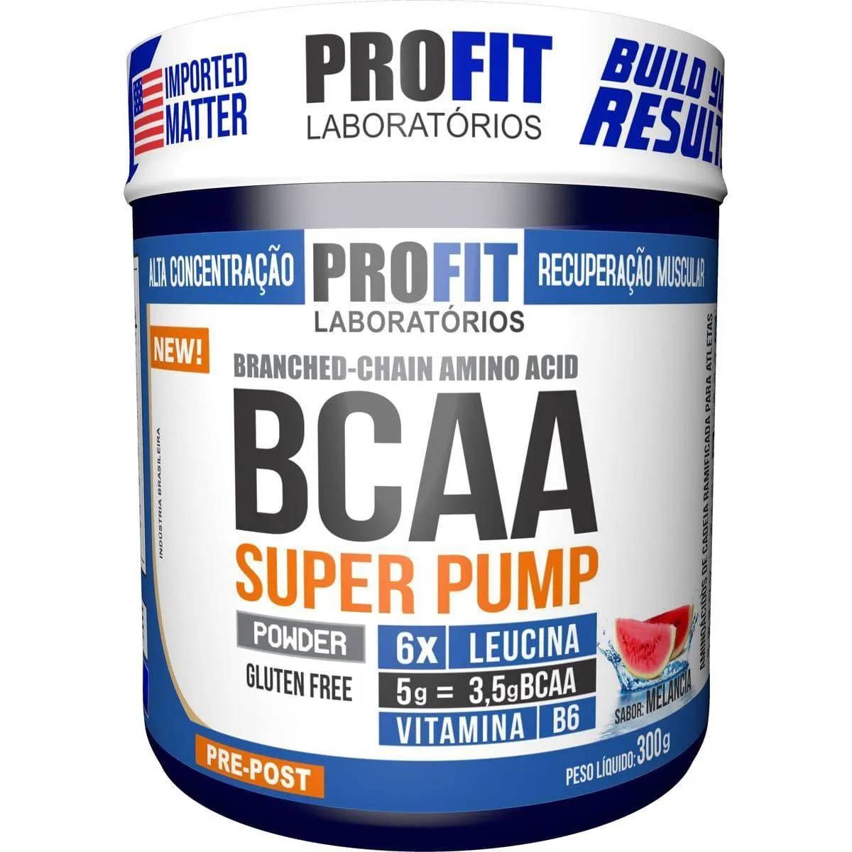Bcaa Super Pump Powder 6:1:1 - 300G Melancia - Profit — | Farmácia Resyla