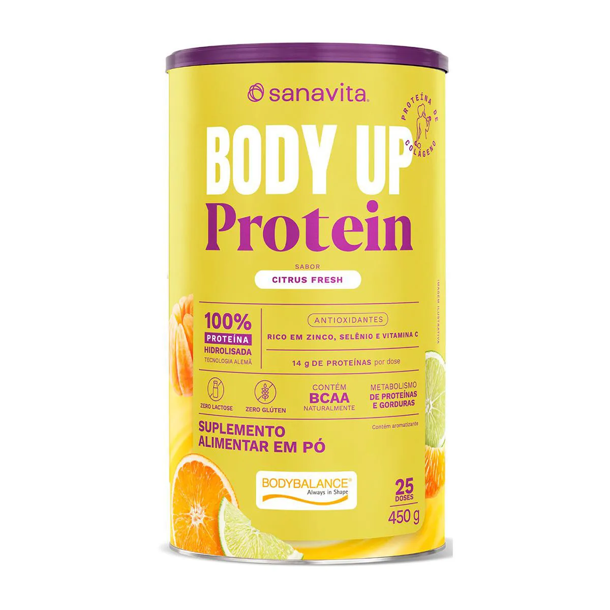 Body Up Protein Sanavita Frutas Cítricas 450g — Sanavita | Farmácia Resyla