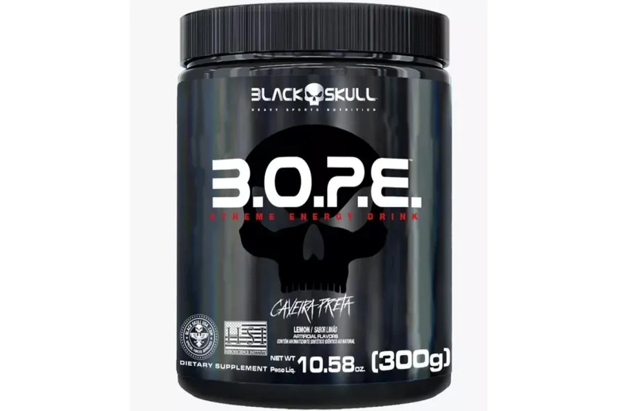Bope Pré Treino Black Skull Sabor Limão 300g — Black Skull | Farmácia Resyla