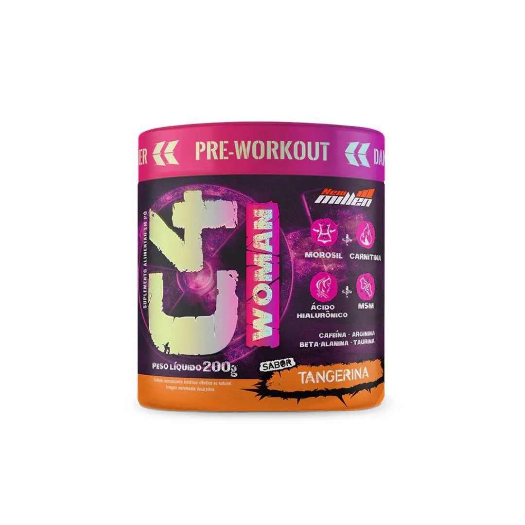 C4 Woman Pré-treino Feminino New Millen 200g Tangerina — New Millen | Farmácia Resyla