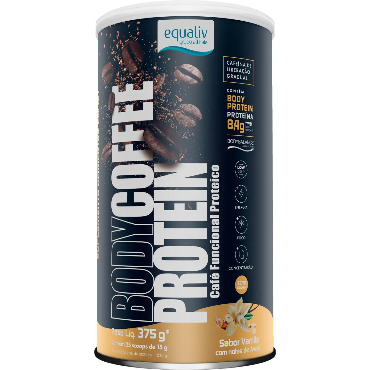 Café Proteico Equaliv Body Coffee Protein Vanilla 375g — Equaliv | Farmácia Resyla