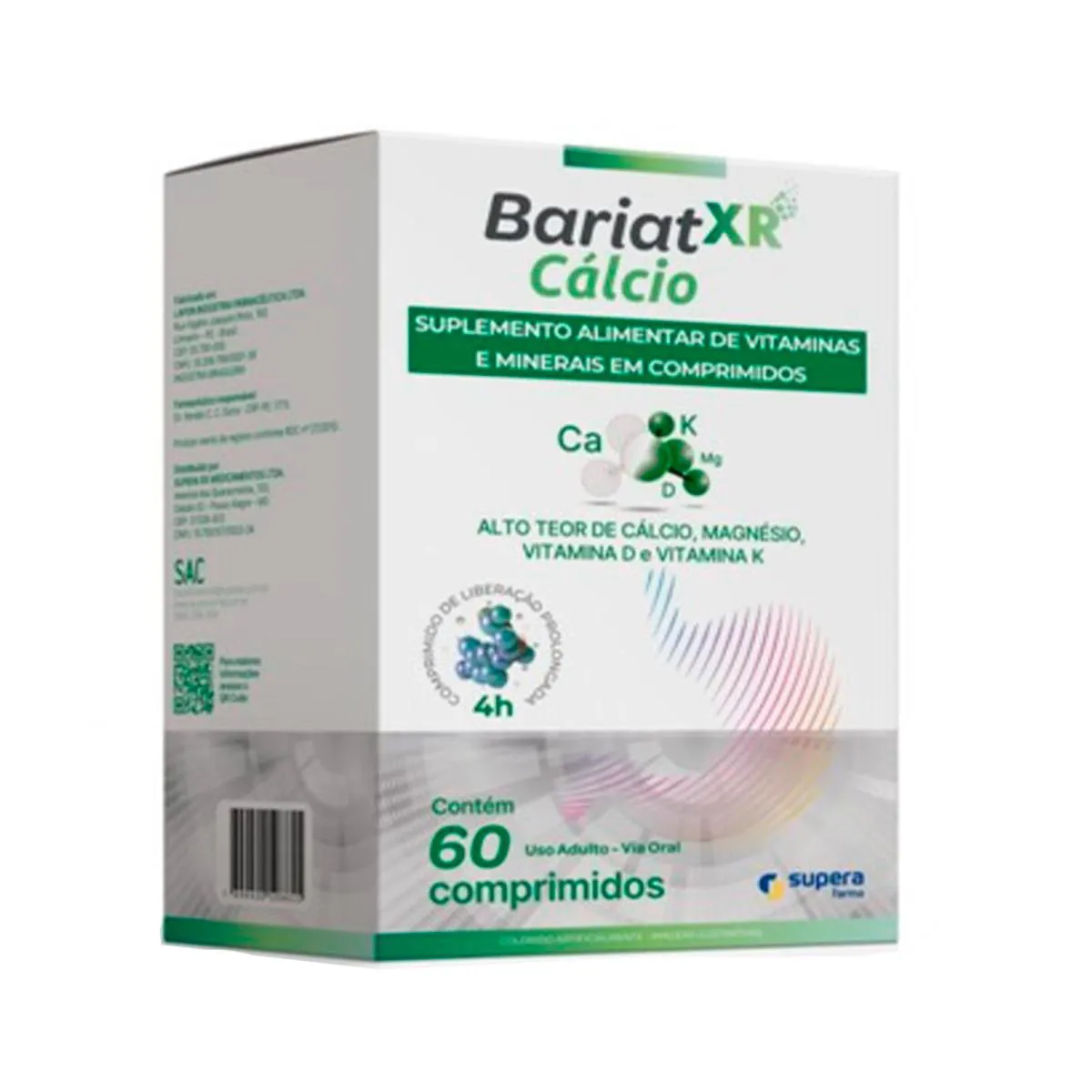 Cálcio Bariat XR com 60 Comprimidos de Liberação Prolongada — | Farmácia Resyla