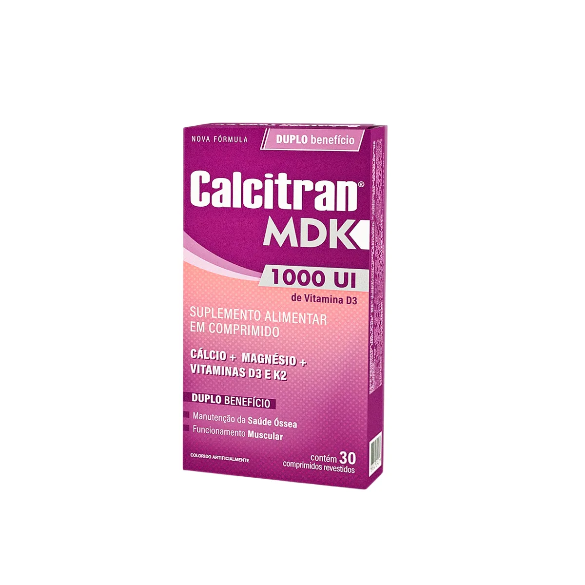 Cálcio Calcitran MDK 1000UI 30 comprimidos — Calcitran | Farmácia Resyla