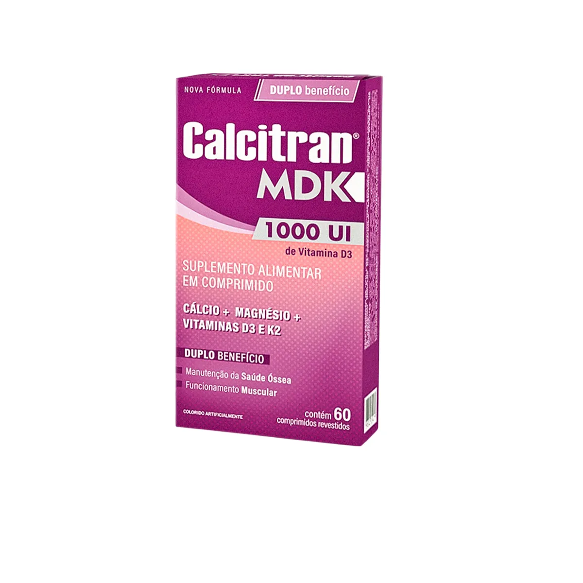 Cálcio Calcitran MDK 1000UI 60 comprimidos — Calcitran | Farmácia Resyla