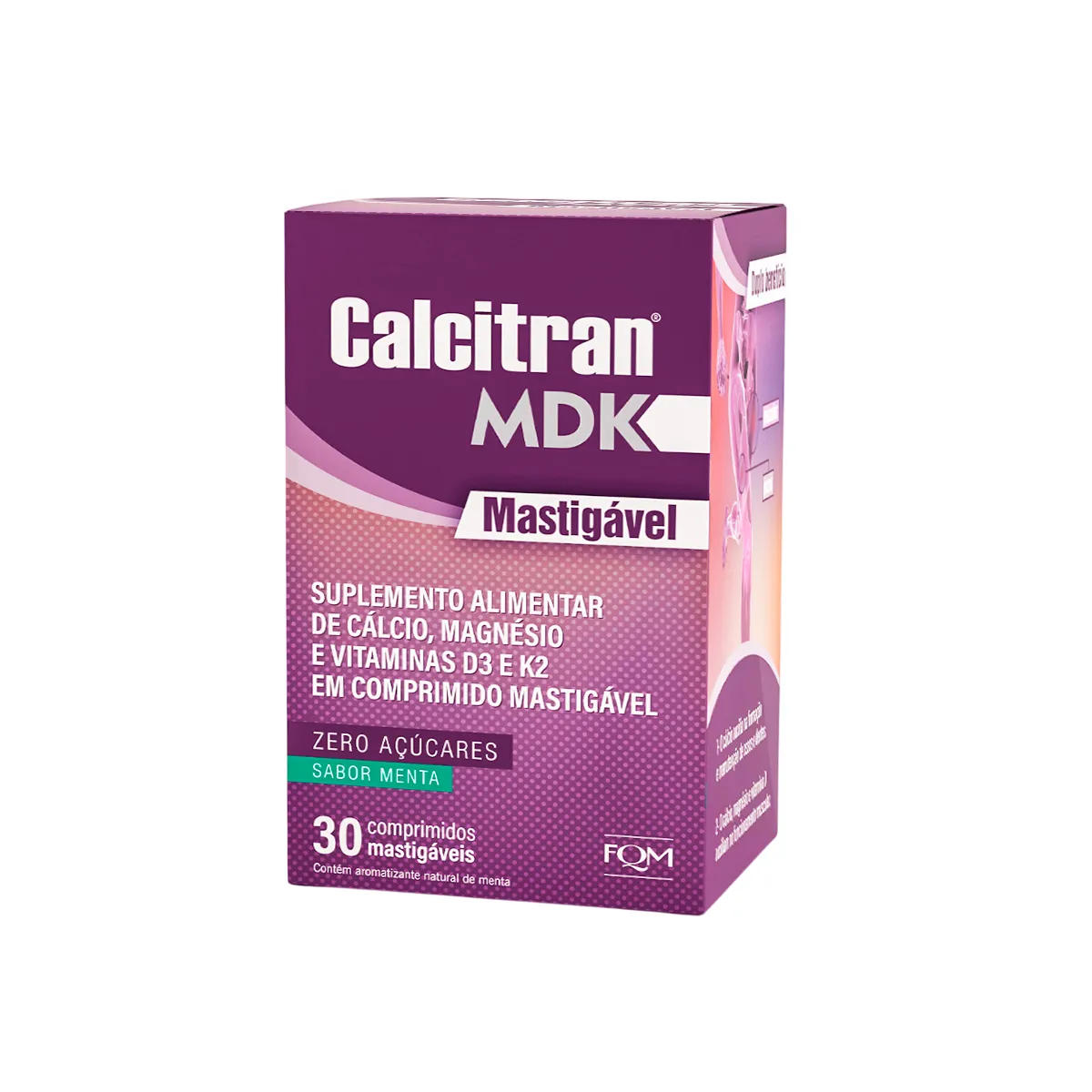 Cálcio Calcitran MDK Zero Açúcar Menta 30 comprimidos — Calcitran | Farmácia Resyla