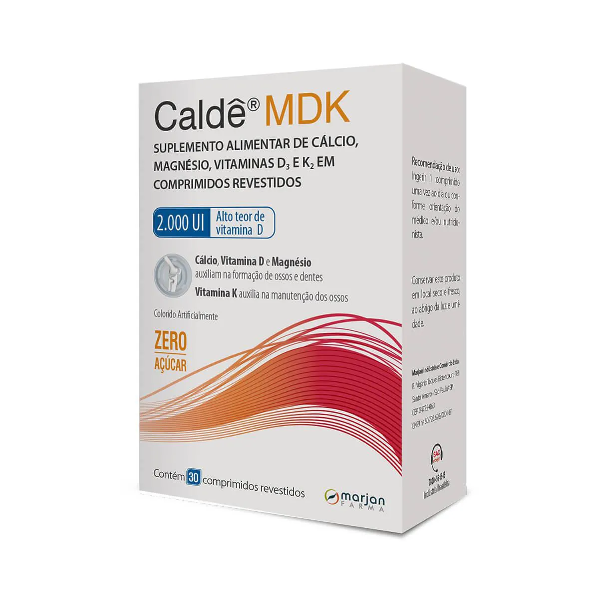 Cálcio Caldê MDK 2000UI 30 comprimidos — MDK | Farmácia Resyla