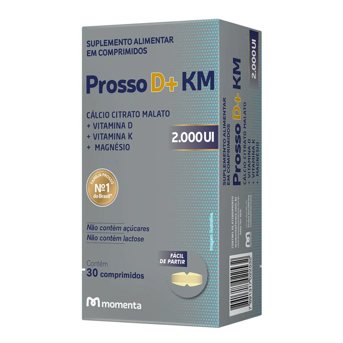 Cálcio Prosso D+ KM MDK 2000UI 30 comprimidos — Prosso | Farmácia Resyla