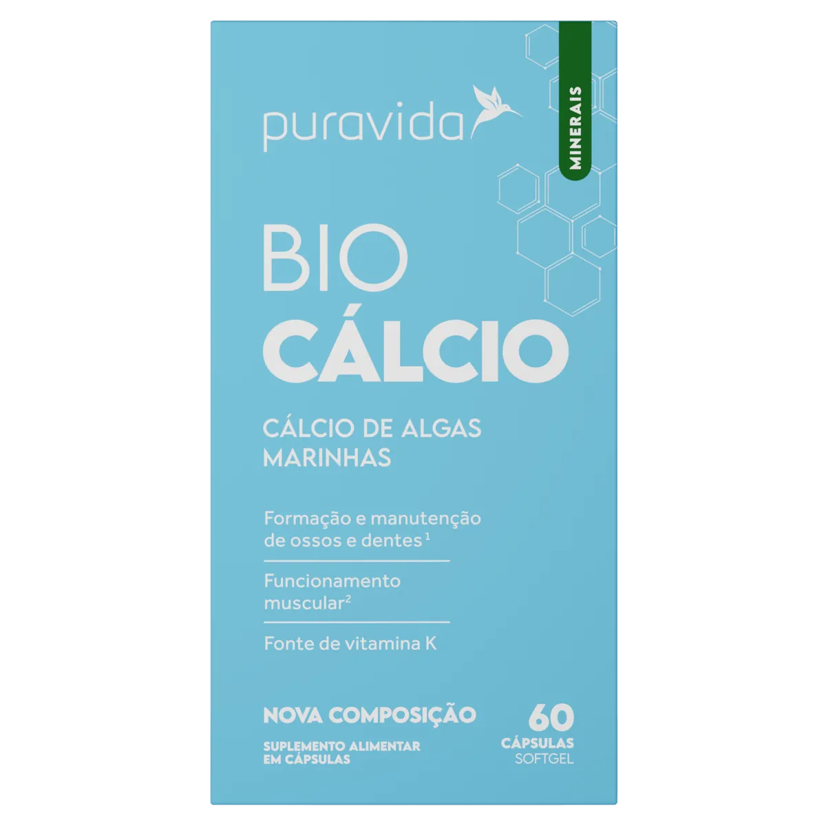 Cálcio Puravida Bio 60 cápsulas — Puravida | Farmácia Resyla