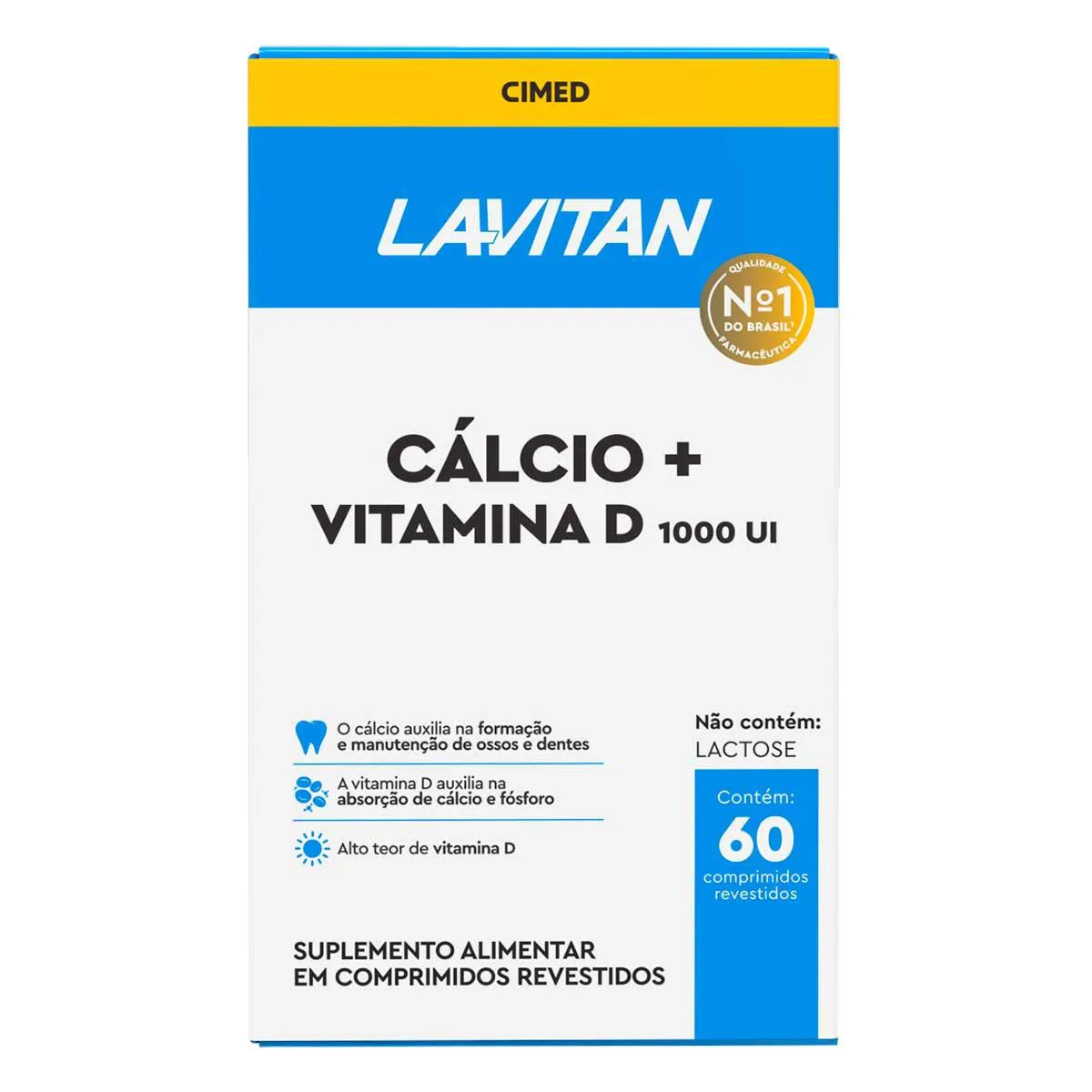 Cálcio + Vitamina D 1000UI Lavitan 60 comprimidos — Lavitan | Farmácia Resyla