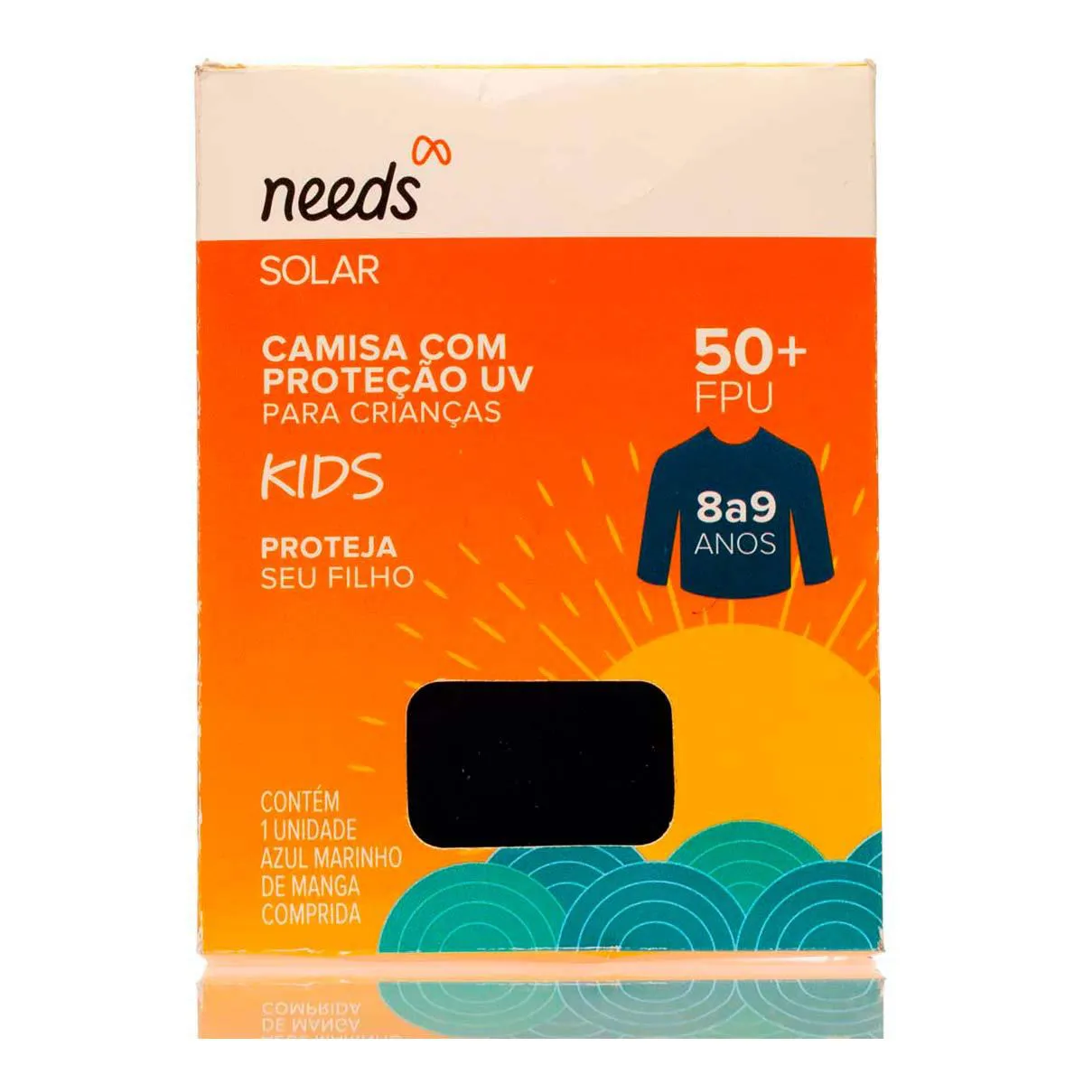 Camisa Infantil Proteção UV FPU 50+ Needs Solar 8 a 9 Anos Azul — Needs | Farmácia Resyla