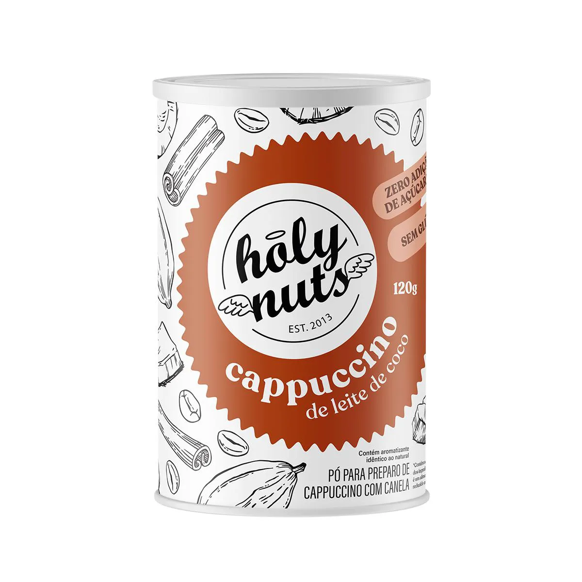 Cappucino Vegano Holy Nuts Com Leite de Coco 120g — | Farmácia Resyla