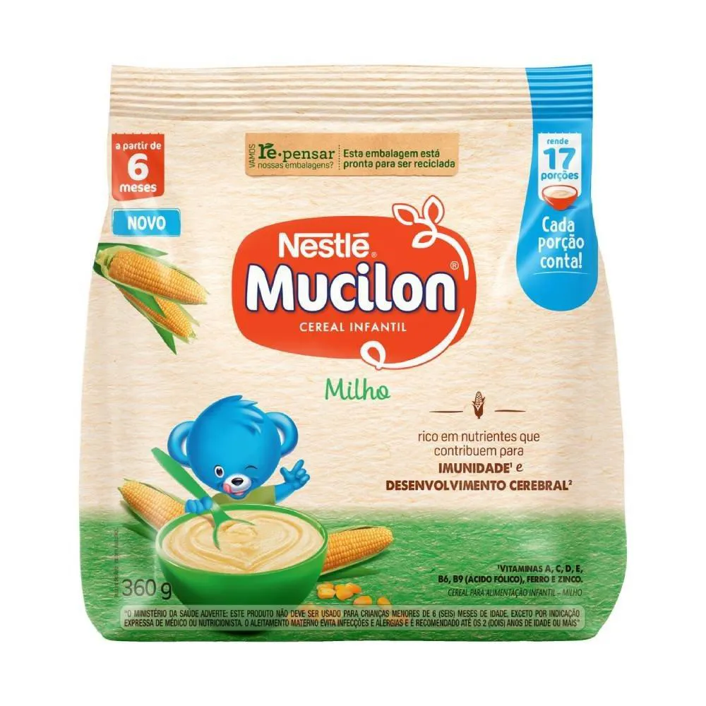 Cereal Infantil Mucilon de Milho 360g - Embalagem com 9 unidades — Mucilon | Farmácia Resyla