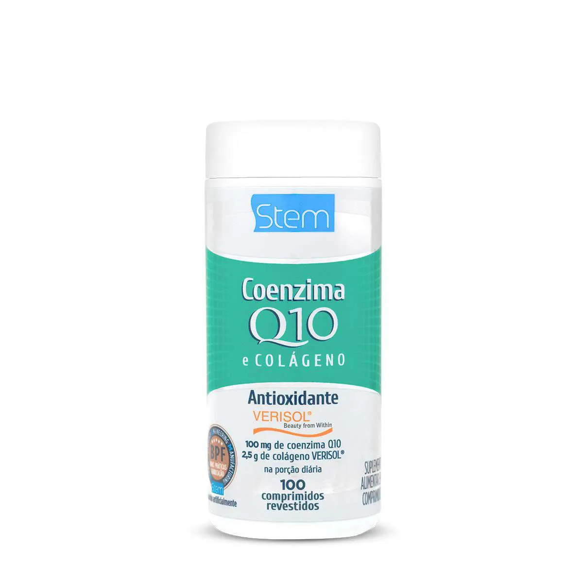 Coenzima Q10 25mg + Colágeno 750mg Stem 100 comprimidos — | Farmácia Resyla