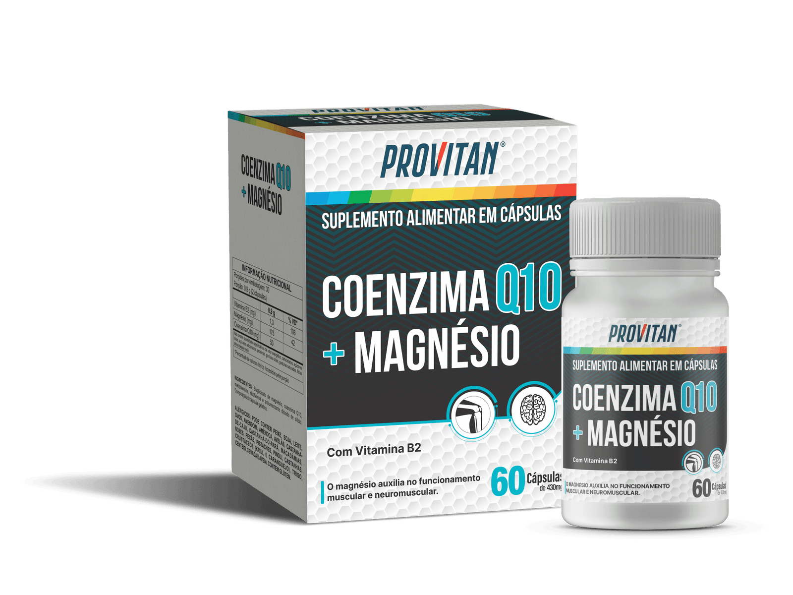 Coenzima Q10 + Vitamina B2 e Magnésio Provitan 430 mg – 60 Cápsulas para Energia & Antioxidante — | Farmácia Resyla