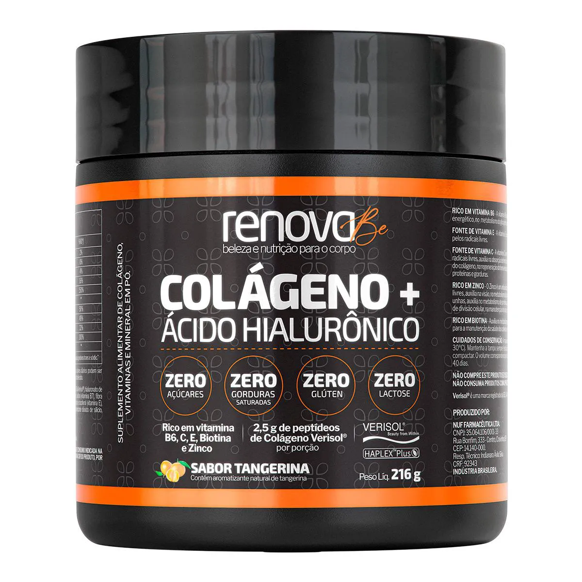 Colágeno + Ácido Hialurônico Renova Be Sabor Tangerina 216g — | Farmácia Resyla