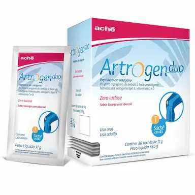 Colágeno Artrogen Duo Sabor Laranja com Abacaxi - 30 Sachês de 11g cada — Aché | Farmácia Resyla