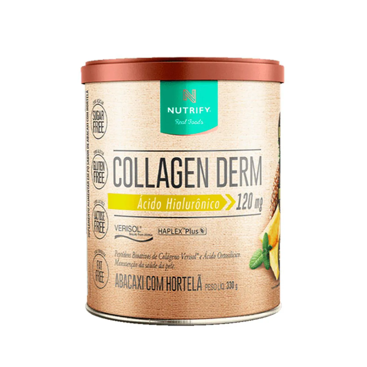 Colágeno Hidrolisado Nutrify Collagen Derm Abacaxi com Hortelã 330g — Nutrify | Farmácia Resyla