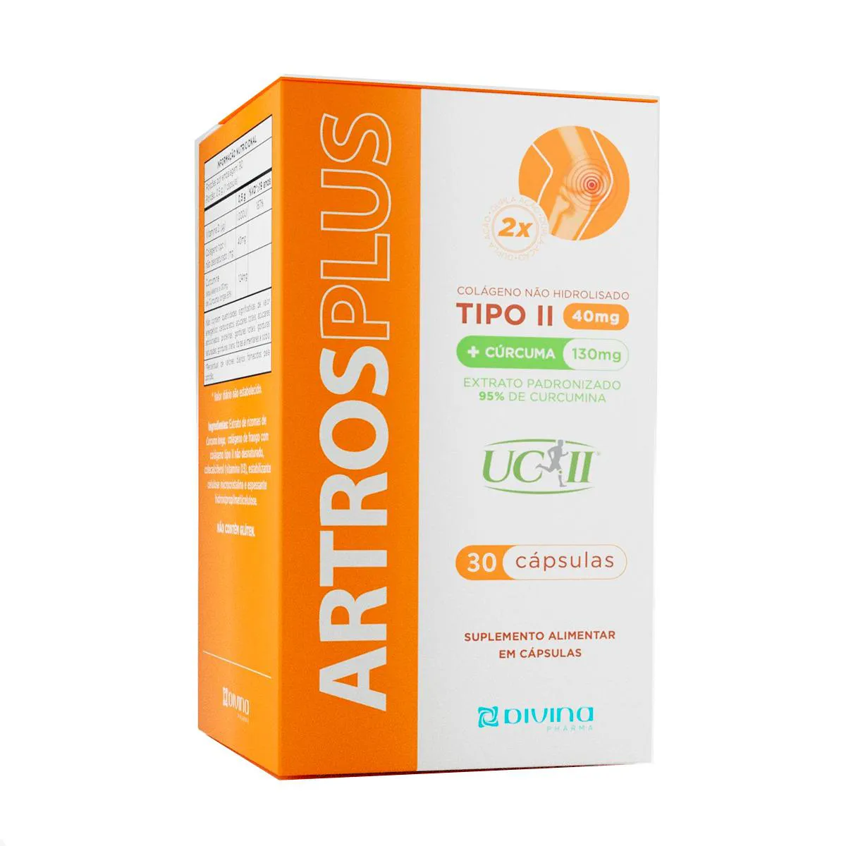 Colágeno Tipo II Não Hidrolisado 40 mg + Extrato de Cúrcuma 130 mg Artros Plus 30 Comprimidos — | Farmácia Resyla