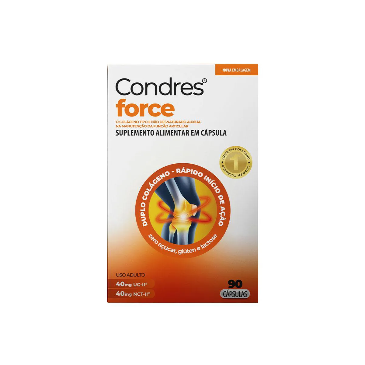 Colágeno Tipo II Não Hidrolisado Condres Force Duplo 90 cápsulas — Condres | Farmácia Resyla