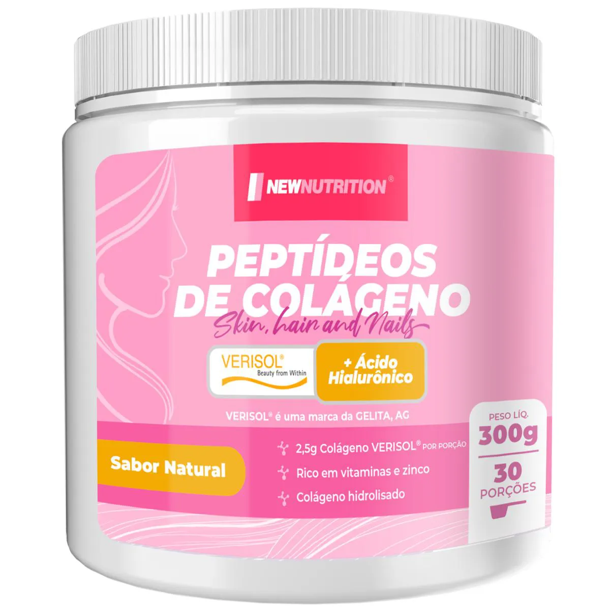 Colageno Verisol + Hialuronico 300g Natural — Natura | Farmácia Resyla