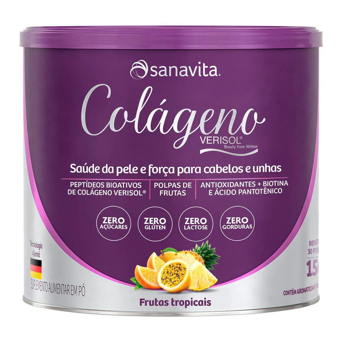 Colágeno Verisol Sanavita Frutas Tropicais Pó 150g — Sanavita | Farmácia Resyla