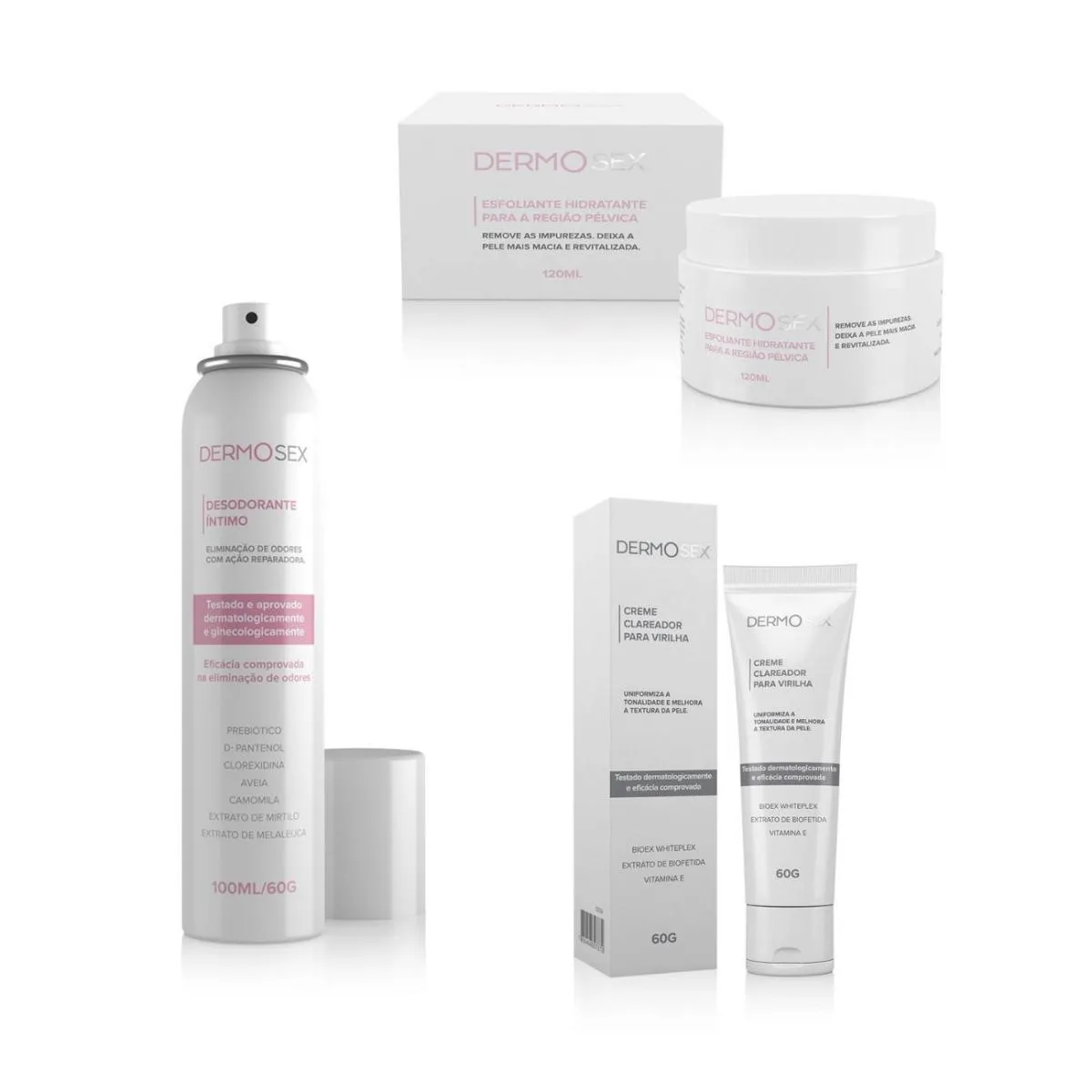 Combo Esfoliante Clareador e Desodorante Íntimo Foliculite — | Farmácia Resyla