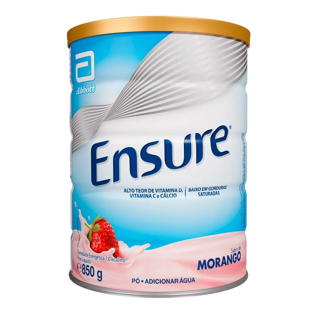 Complemento Alimentar Ensure Morango 850g — Ensure | Farmácia Resyla