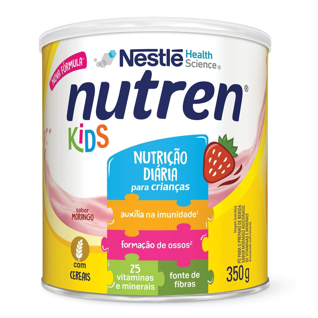 Complemento Alimentar Nutren Kids Morango Lata 350G — Nutren | Farmácia Resyla