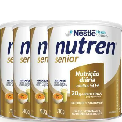 Complemento Alimentar Nutren Senior Sem Sabor 740G 4 Unidades — Nutren | Farmácia Resyla