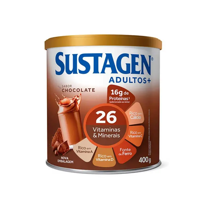 Complemento Alimentar Sustagen Adultos+ Sabor Chocolate 400g — Sustagen | Farmácia Resyla