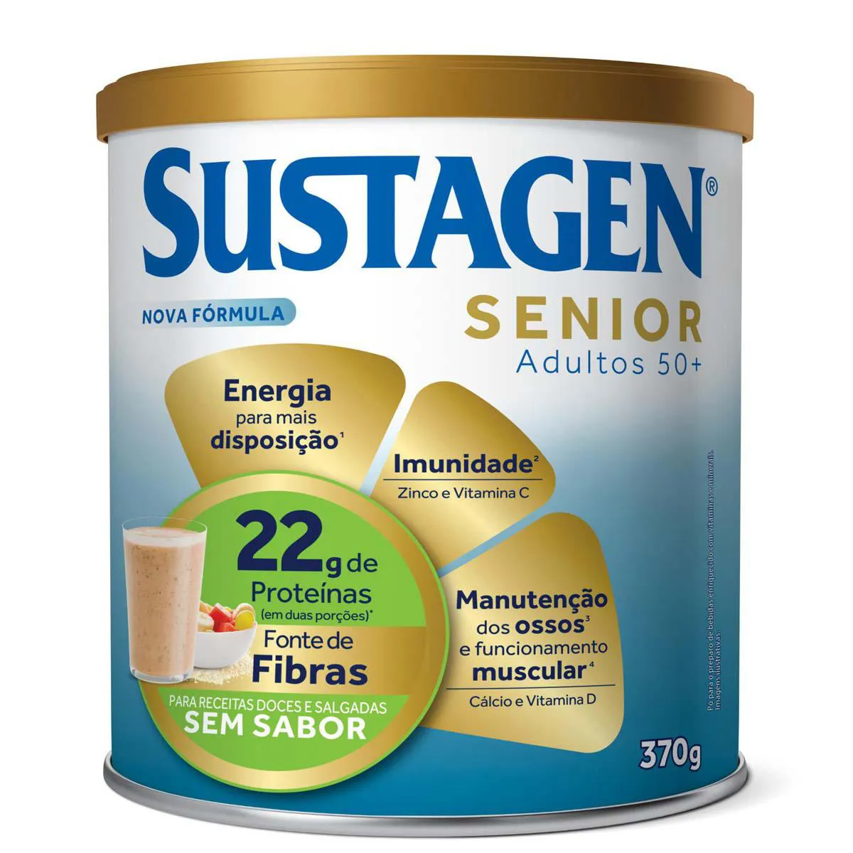 Complemento Alimentar Sustagen Senior Adultos 50+ Sem Sabor 370g — Sustagen | Farmácia Resyla