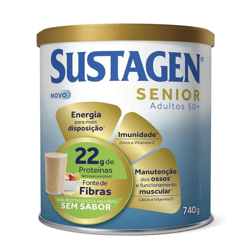 Complemento Alimentar Sustagen Senior Adultos 50+ Sem Sabor 740g — Sustagen | Farmácia Resyla
