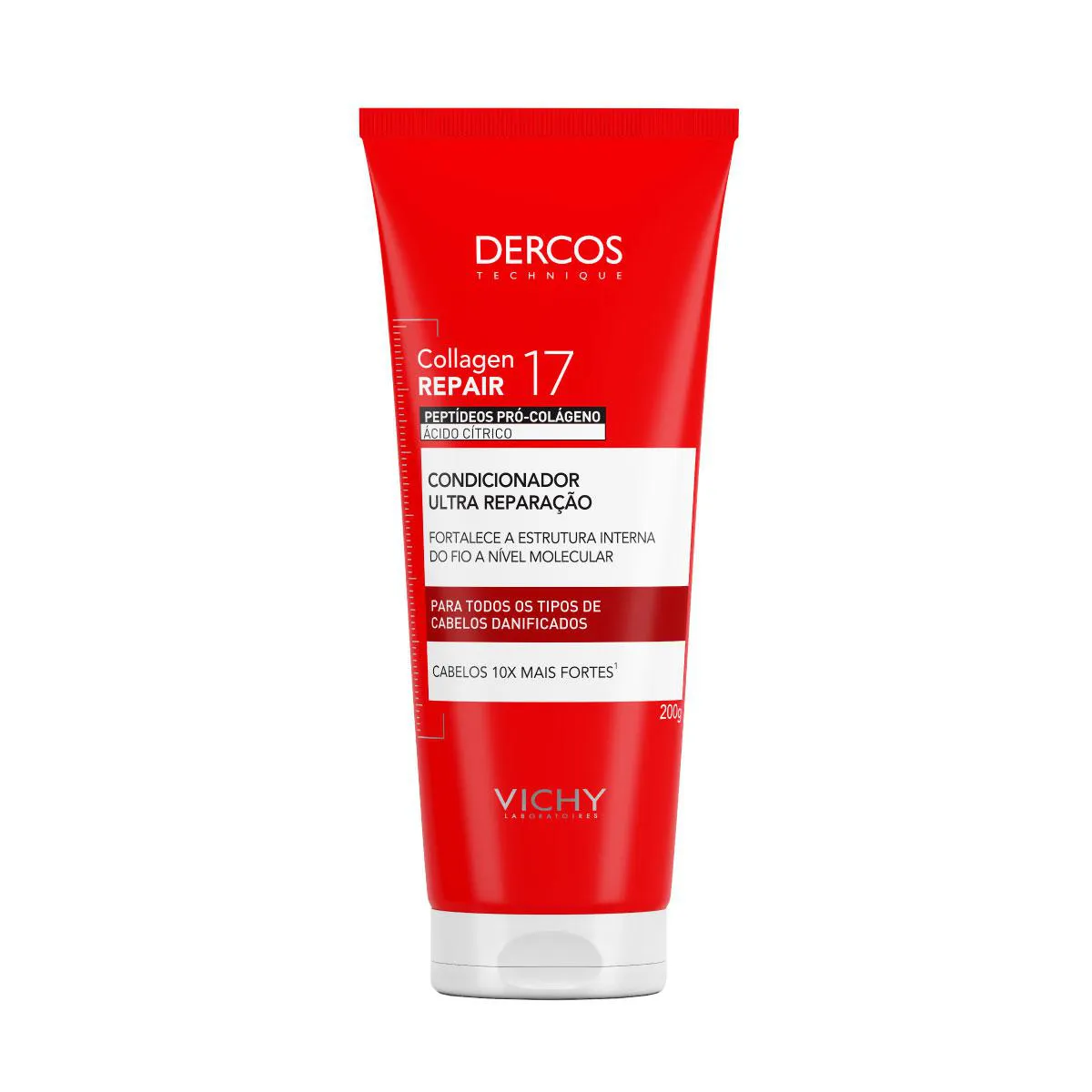 Condicionador Vichy Dercos Collagen Repair 17 Ultra Reparação Condicionador Fortalecedor com Colágeno 200g — Vichy | Farmácia Resyla