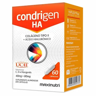 Condrigen HA Colágeno Tipo II + Ácido Hialurônico 60 Cápsulas Maxinutri — Maxinutri | Farmácia Resyla