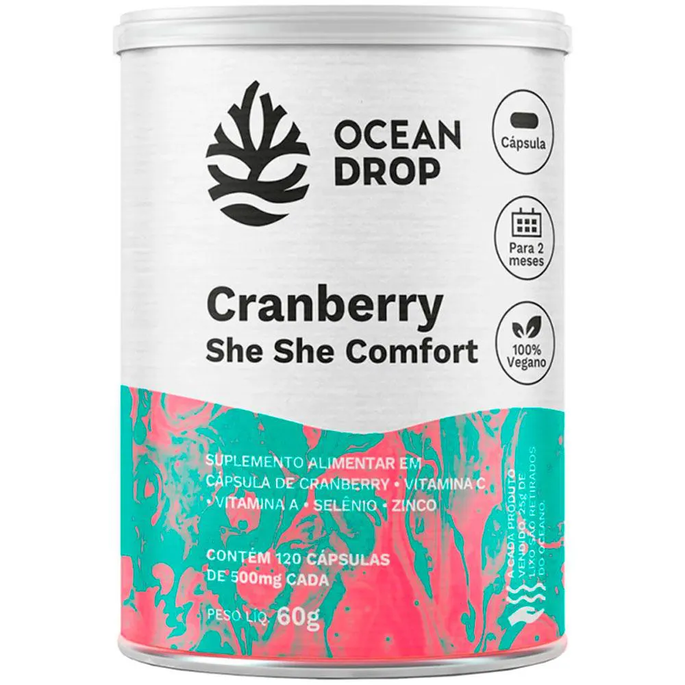 Cranberry She She Confort Vegano (120 Capsulas) - Ocean Drop — | Farmácia Resyla