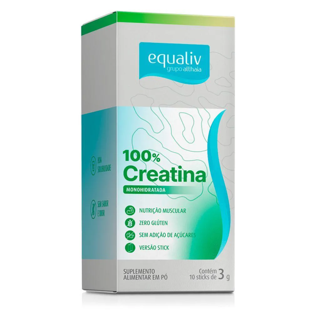 Creatina 10X3G Sache - Equaliv — Creatina | Farmácia Resyla