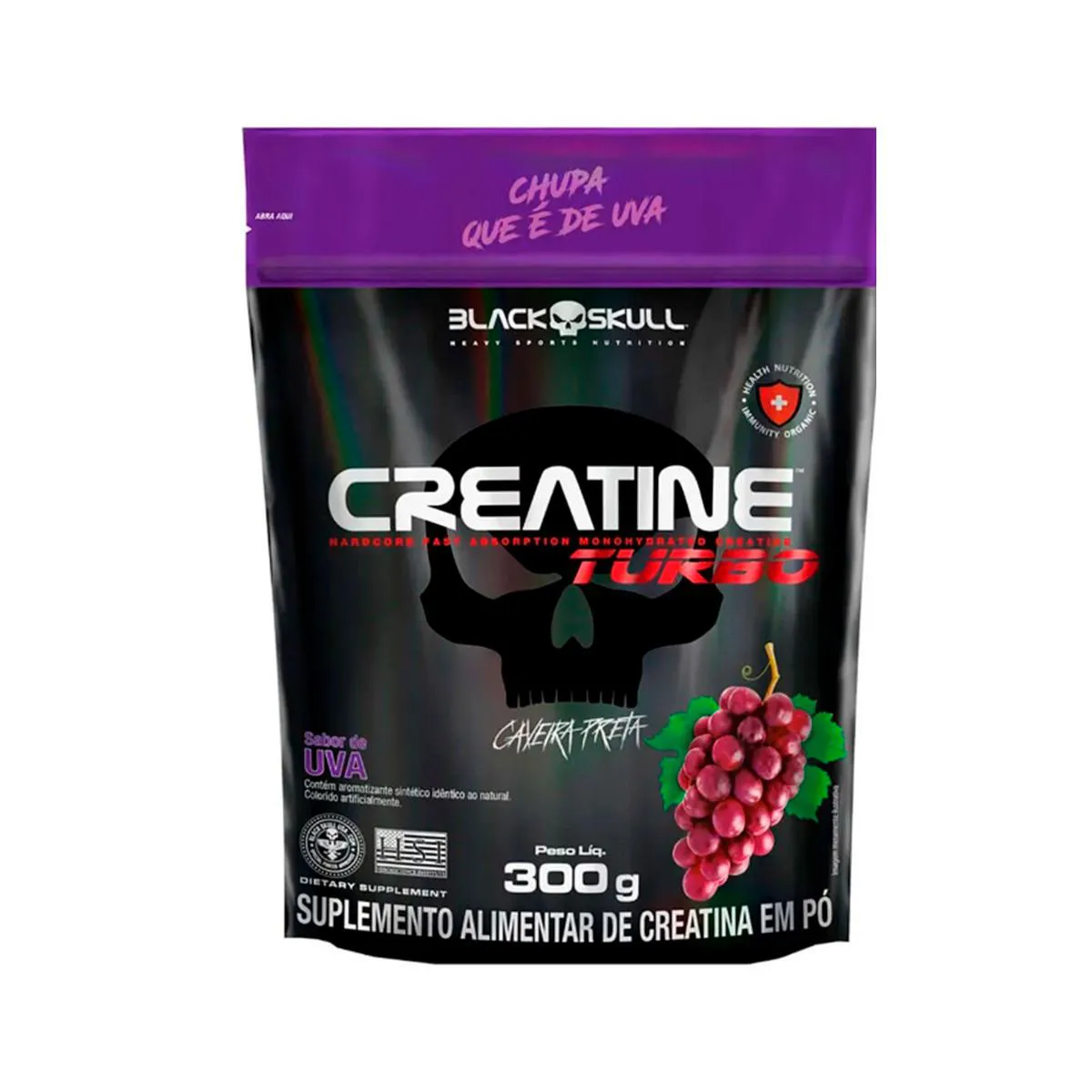 Creatina Black Skull Creatine Turbo Uva 300g — Black Skull | Farmácia Resyla