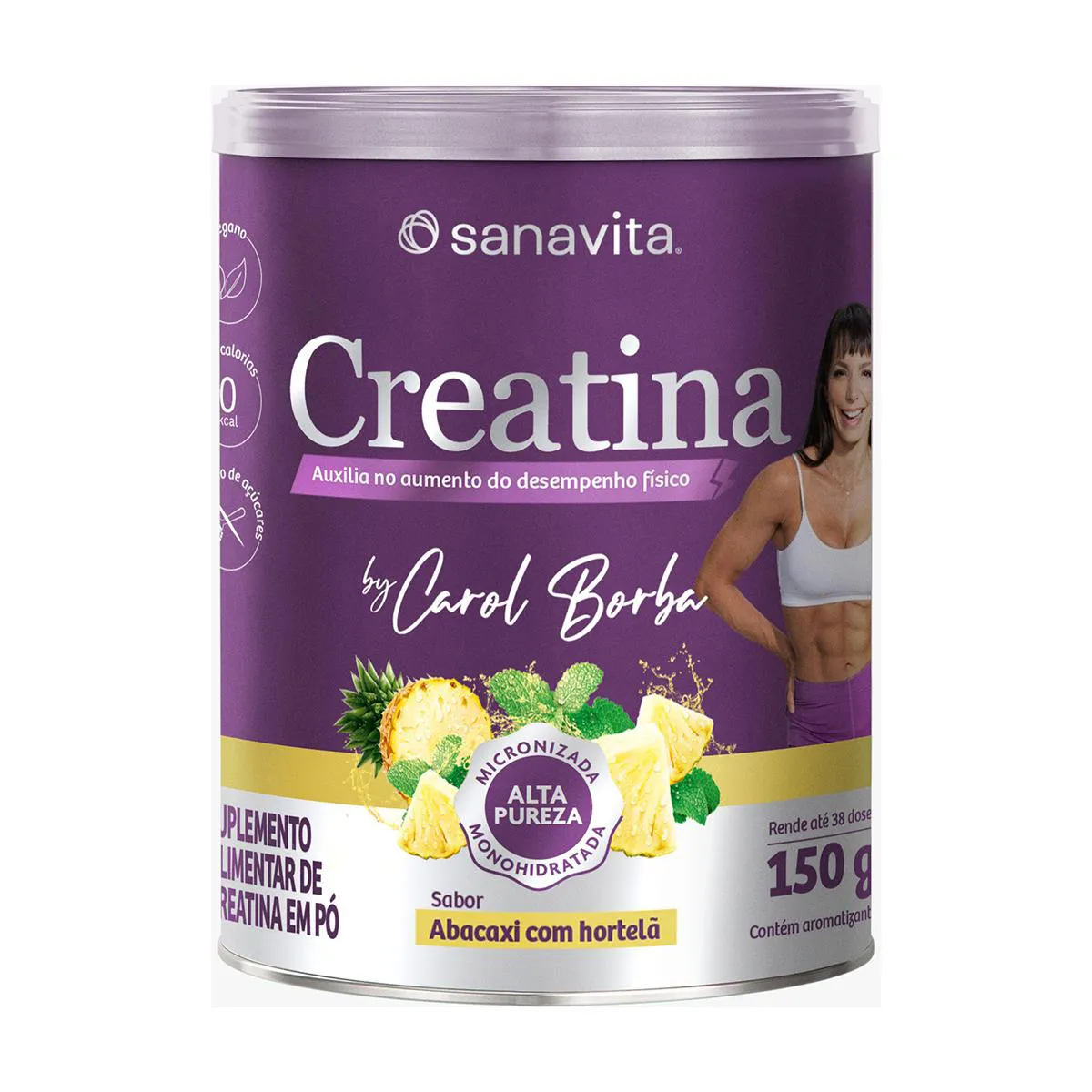 Creatina Sanavita Carol Borba Abacaxi Com Hortelã Pó 150g — Sanavita | Farmácia Resyla