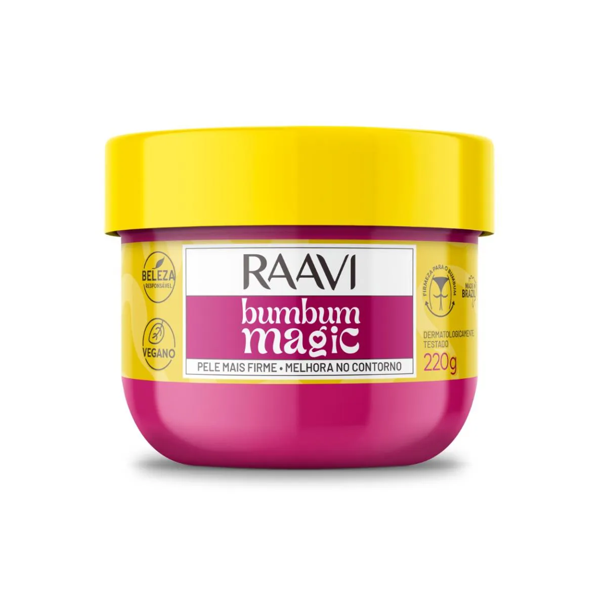 Creme Bumbum Magic Firmeza E Hidratação Vegano Raavi 220G — | Farmácia Resyla