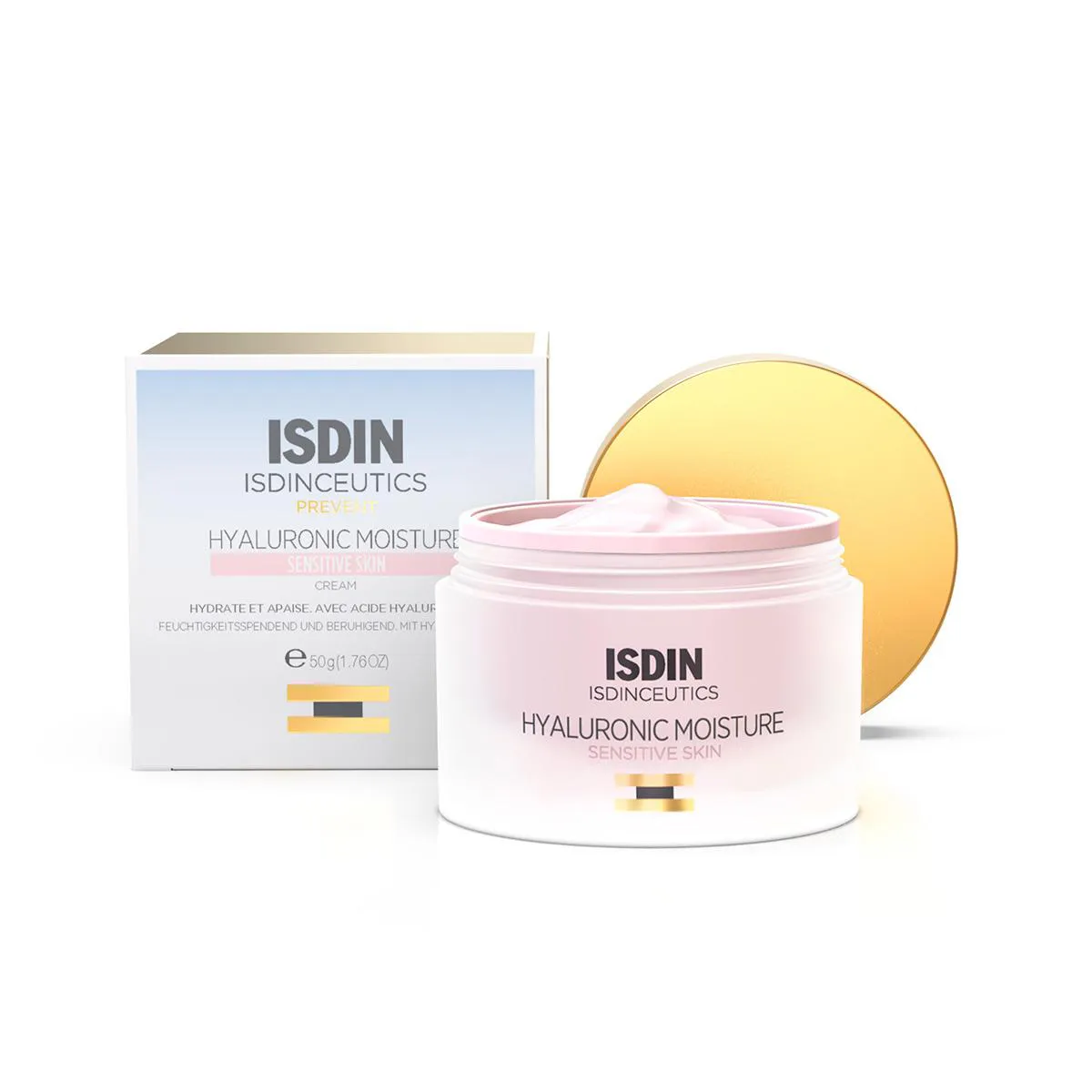 Creme Facial Anti-Idade Isdin Hyaluronic Moisture Pele Sensível 50g — Isdin | Farmácia Resyla