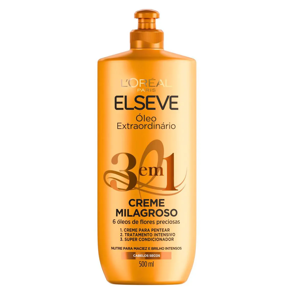 Creme Milagroso Elseve 3 em 1 Óleo Extraordinário Nutrição Profunda Sem Pesar 500ml — Elseve | Farmácia Resyla