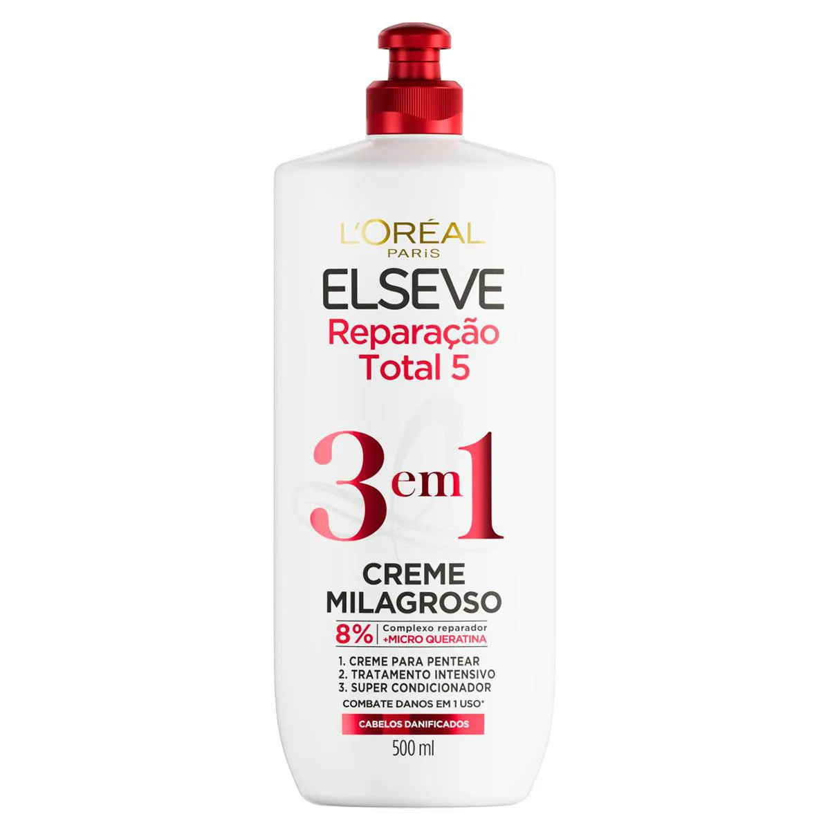 Creme Milagroso Elseve 3 em 1 Reparação Total 5 Reparação Intensa em Um Único Passo 500ml — Elseve | Farmácia Resyla
