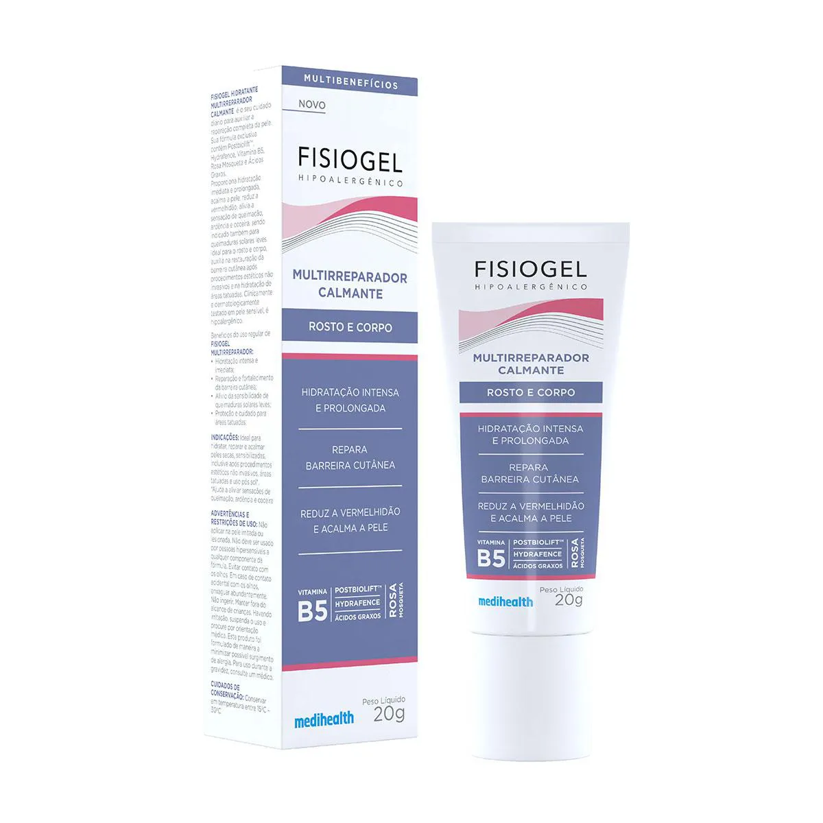Creme Rosto e Corpo Multirreparador Calmante Fisiogel 20g — | Farmácia Resyla