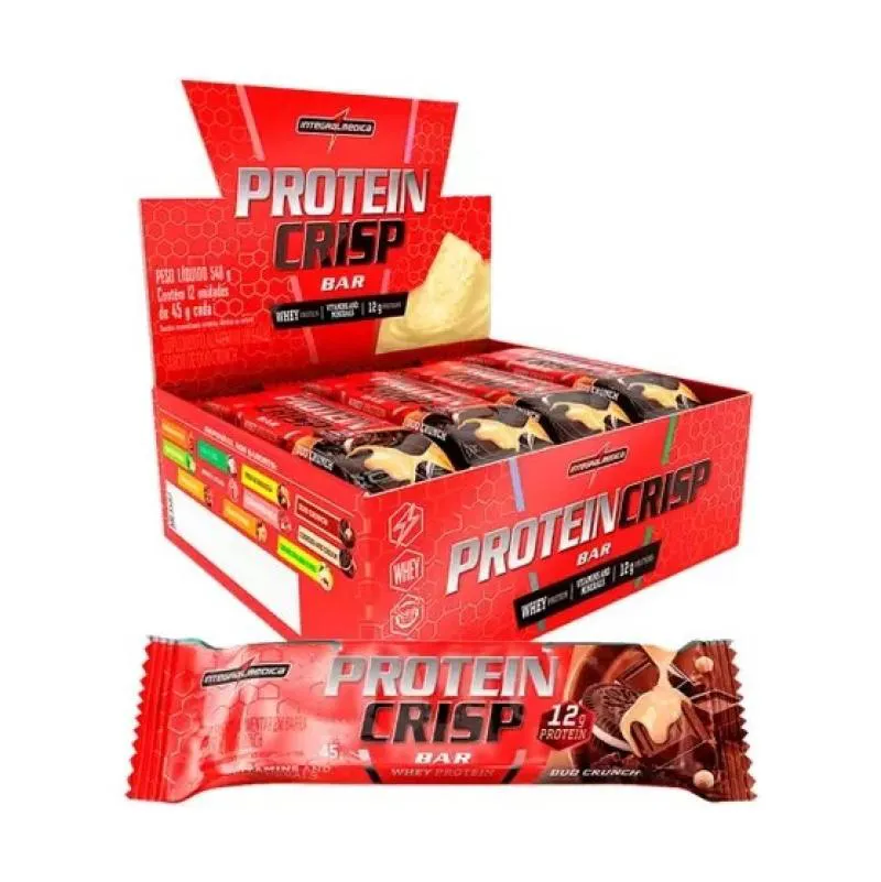 Crisp Bar Caixa 12 unidades (540g) - Sabor: Duo Crunch — | Farmácia Resyla