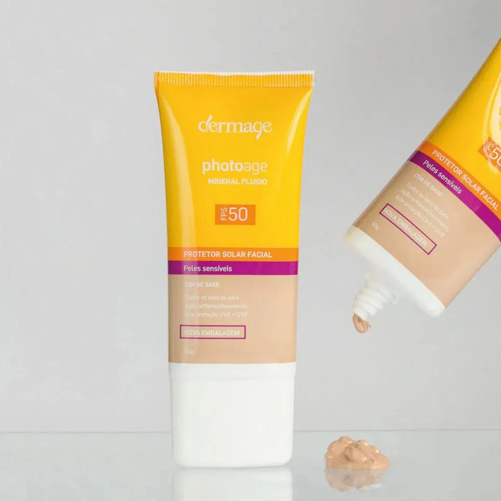 Dermage Photoage Mineral Fluido Médio Fps 50 50Ml — Dermage | Farmácia Resyla